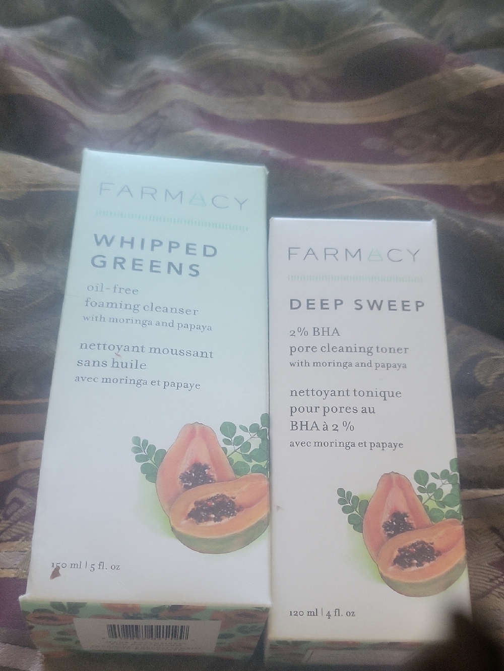 Farmacy  Trio  full size whipped greens foaming cleanser and deep sweep toner